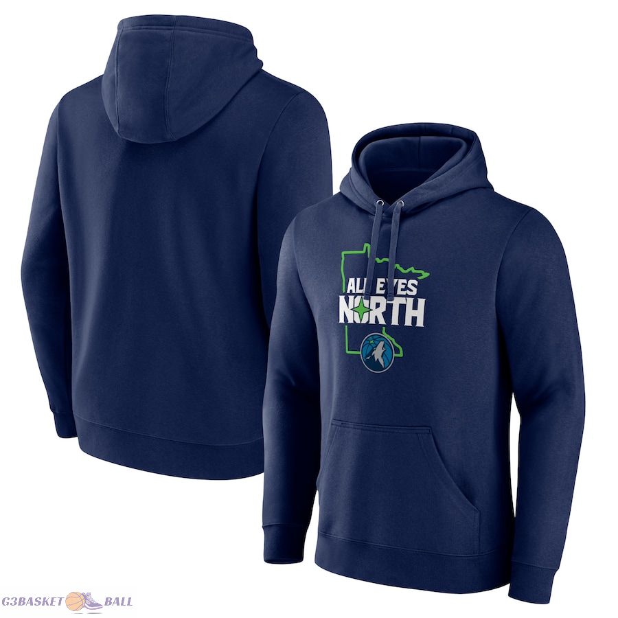 Men's Minnesota Timberwolves Navy Pick & Roll Coverage Pullover Hoodie