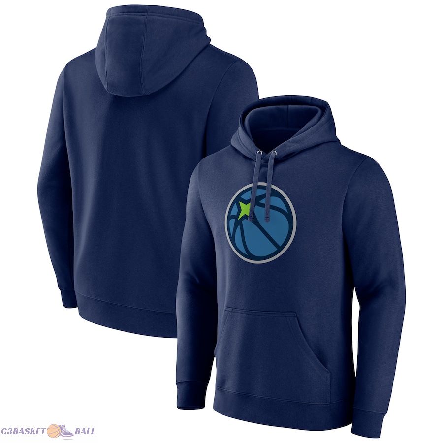 Men's Minnesota Timberwolves Navy Alternate Logo Pullover Hoodie