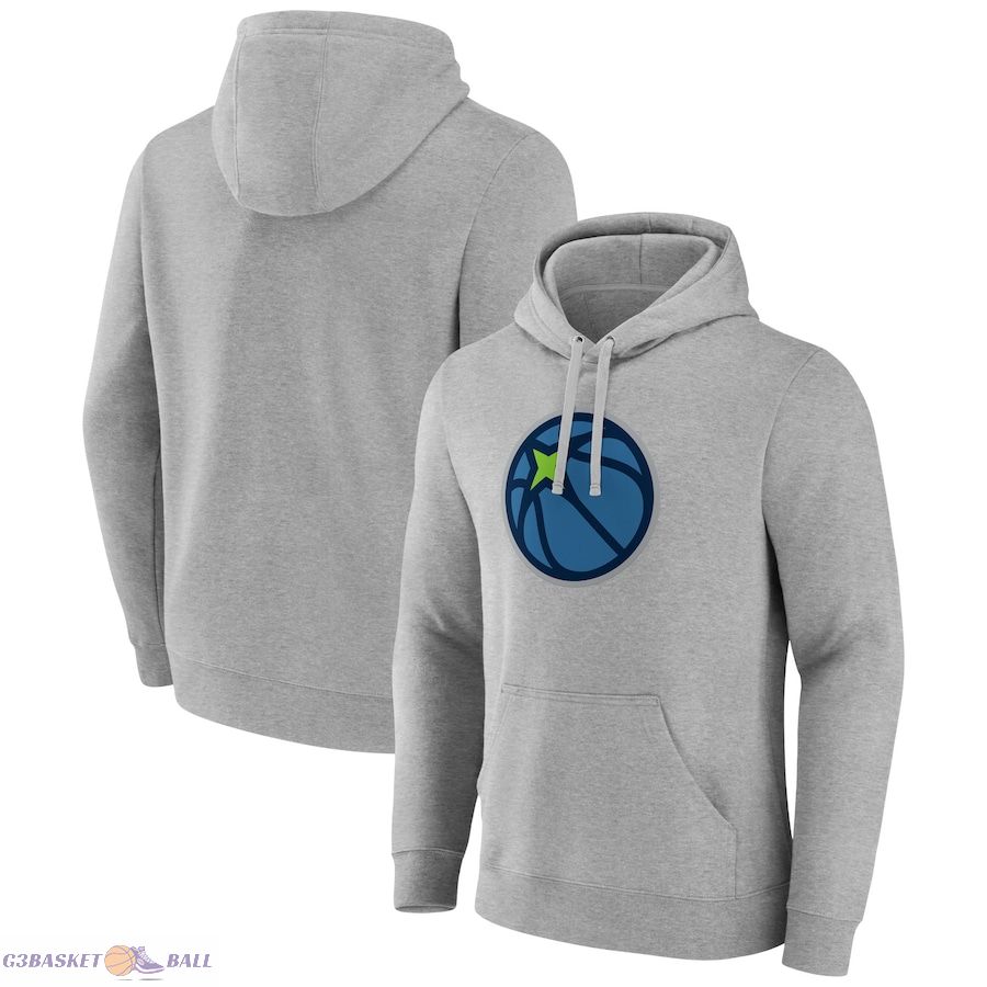 Men's Minnesota Timberwolves Gray Alternate Logo Pullover Hoodie