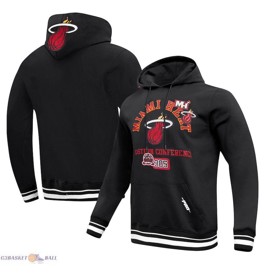 Men's Miami Heat Pro Standard Black Area Code Pullover Hoodie