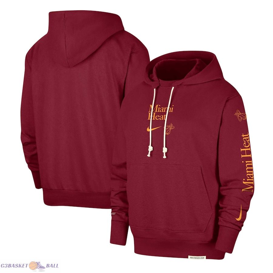 Men's Miami Heat Nike Red Authentic Performance Pullover Hoodie