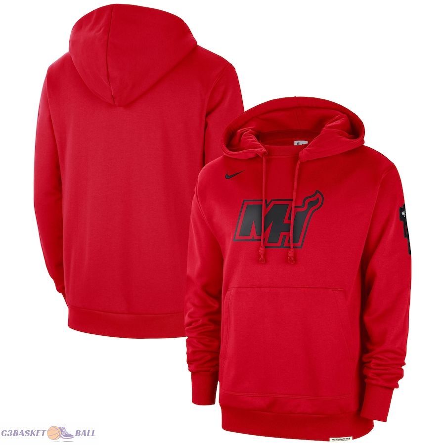 Men's Miami Heat Nike Red 2023/24 City Edition Courtside Standard Issue Pullover Hoodie