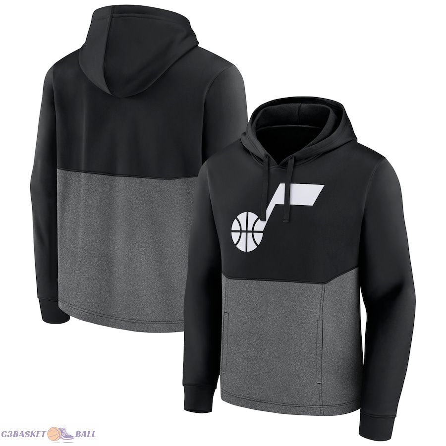 Men's Utah Jazz Fanatics Black Winter Camp Pullover Hoodie