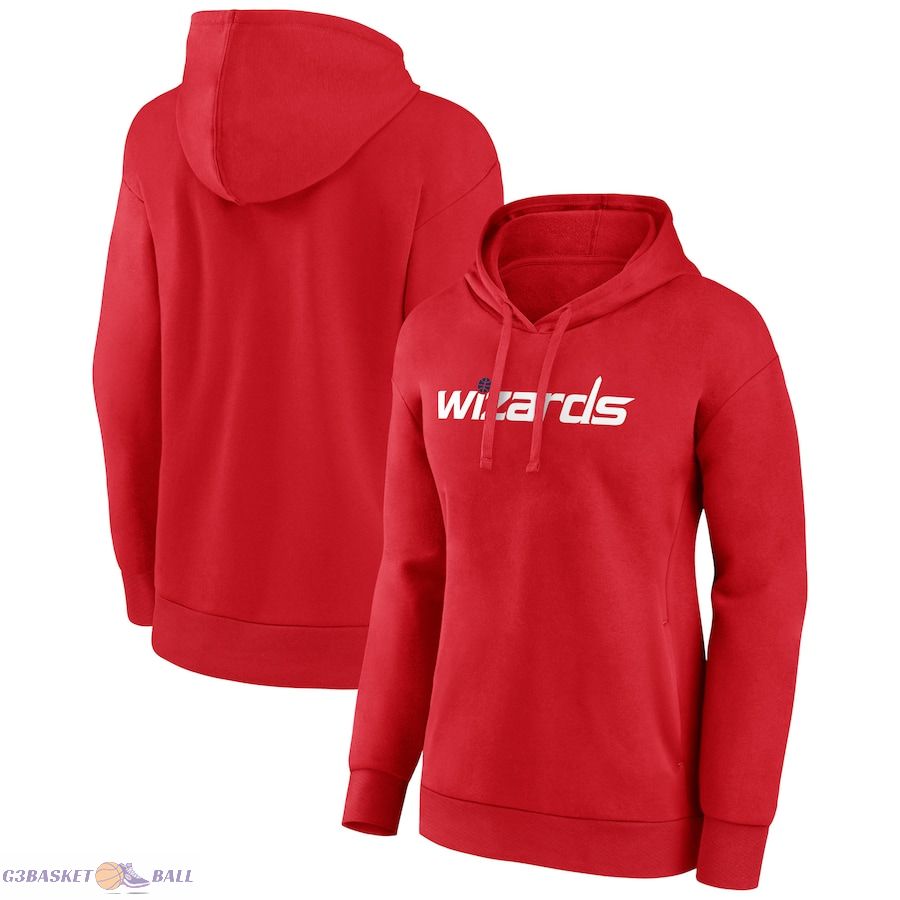 Women's Washington Wizards Red Wordmark Alt Pullover Hoodie