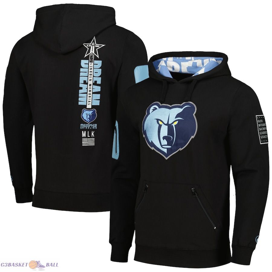 Unisex Memphis Grizzlies FISLL x Black History Collection Black Pullover Hoodie