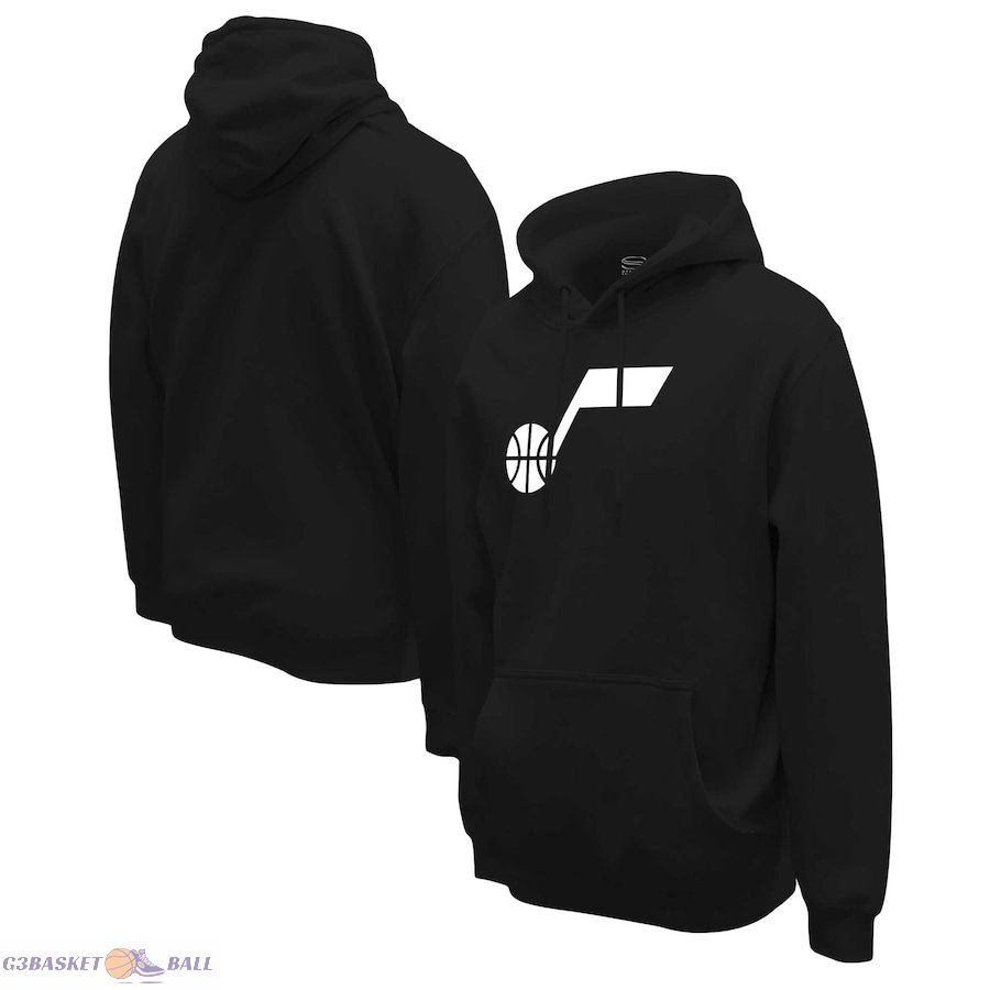 Unisex Utah Jazz Stadium Essentials Black Primary Logo Pullover Hoodie