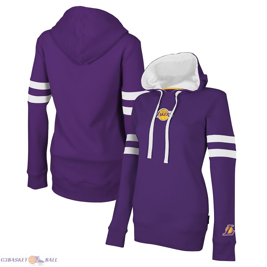 Women's Los Angeles Lakers Stadium Essentials Purple Road Game Pullover Hoodie