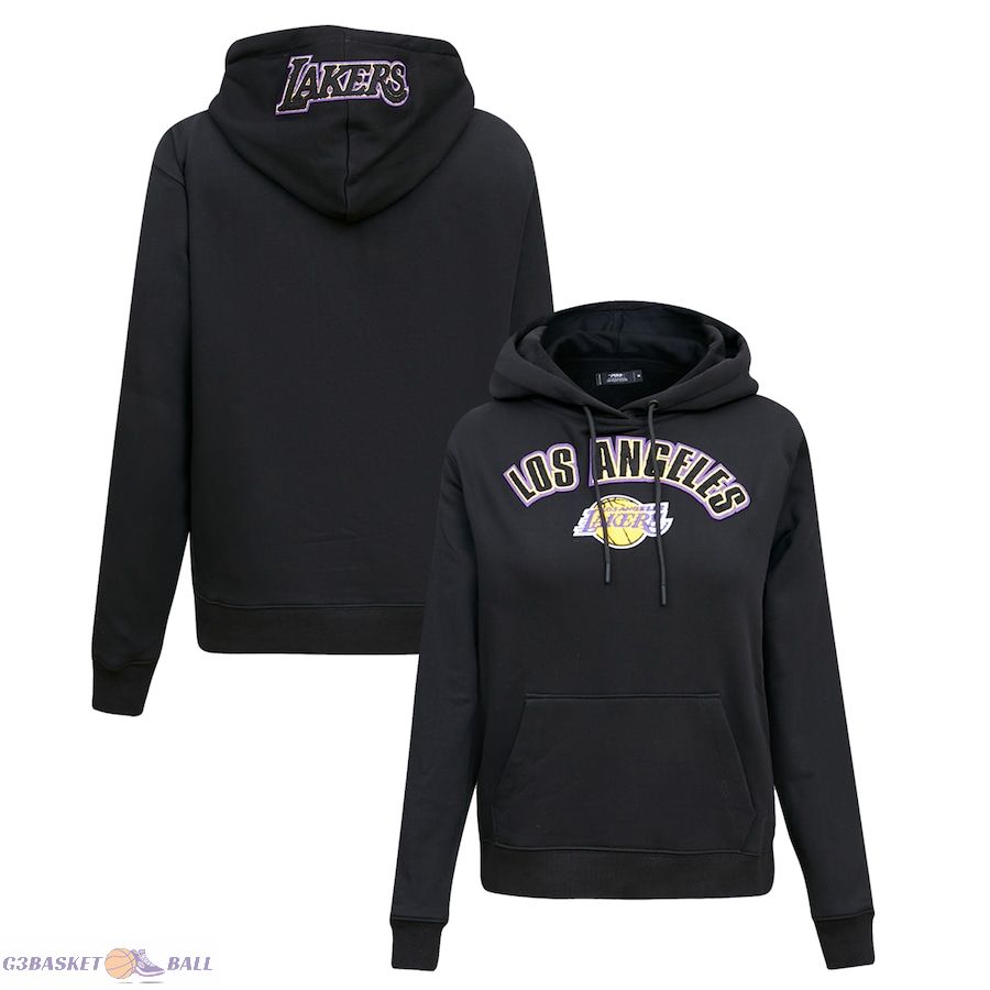 Women's Los Angeles Lakers Pro Standard Black Classic FLC Pullover Hoodie