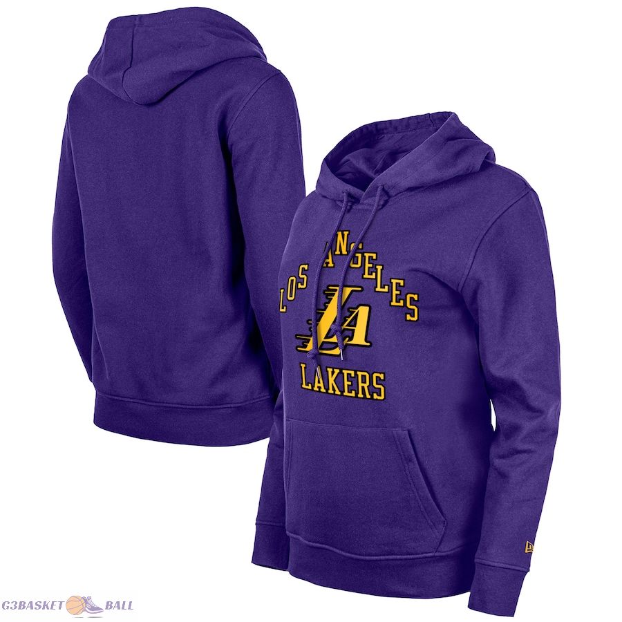 Women's Los Angeles Lakers New Era Purple 2023/24 City Edition Pullover Hoodie