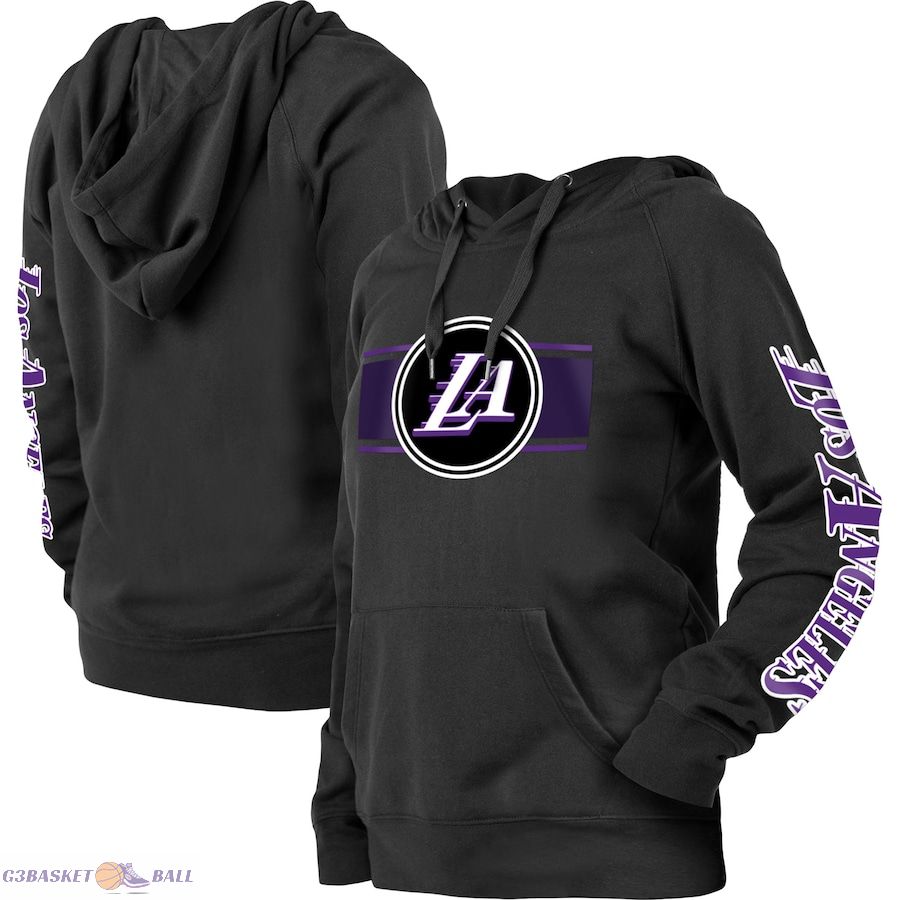 Women's Los Angeles Lakers New Era Black 2022/23 City Edition Pullover Hoodie