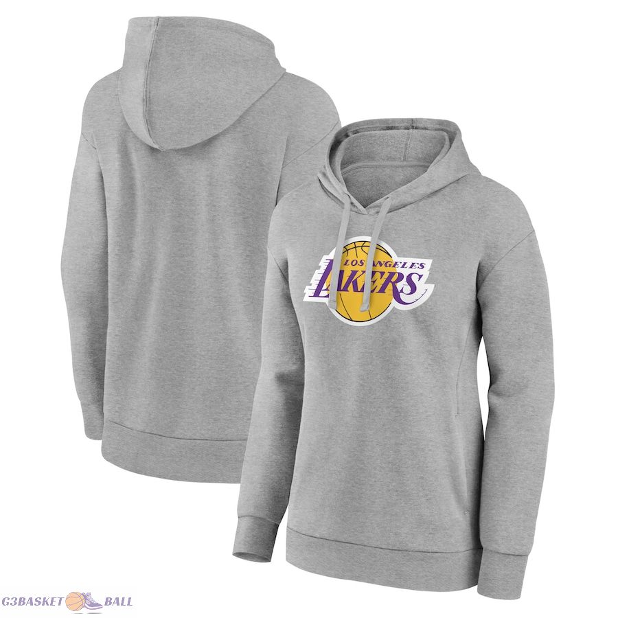 Women's Los Angeles Lakers Gray Primary Logo Pullover Hoodie