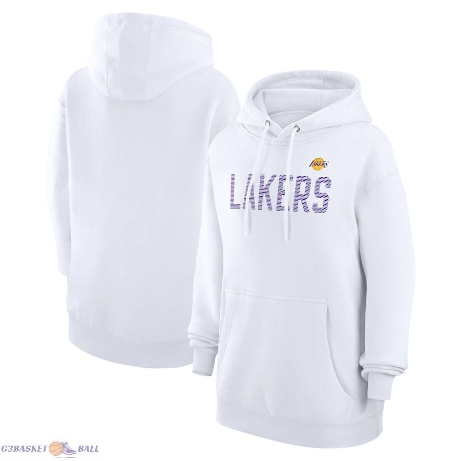 Women's Los Angeles Lakers G-III 4Her by Carl Banks White Dot Print Pullover Hoodie