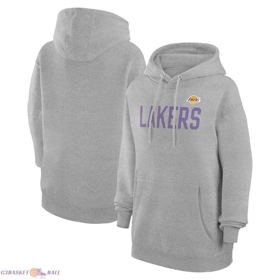 Women's Los Angeles Lakers G-III 4Her by Carl Banks Heather Gray Dot Print Pullover Hoodie