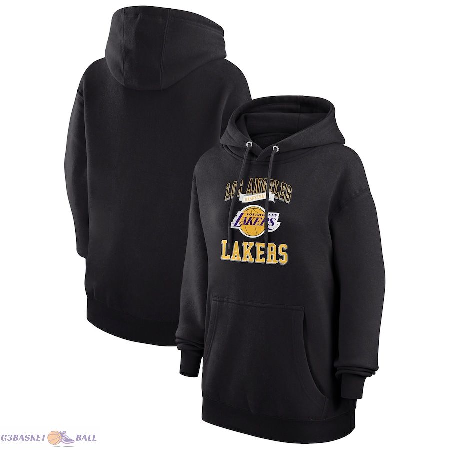 Women's Los Angeles Lakers G-III 4Her by Carl Banks Black Graphic Fleece Pullover Hoodie