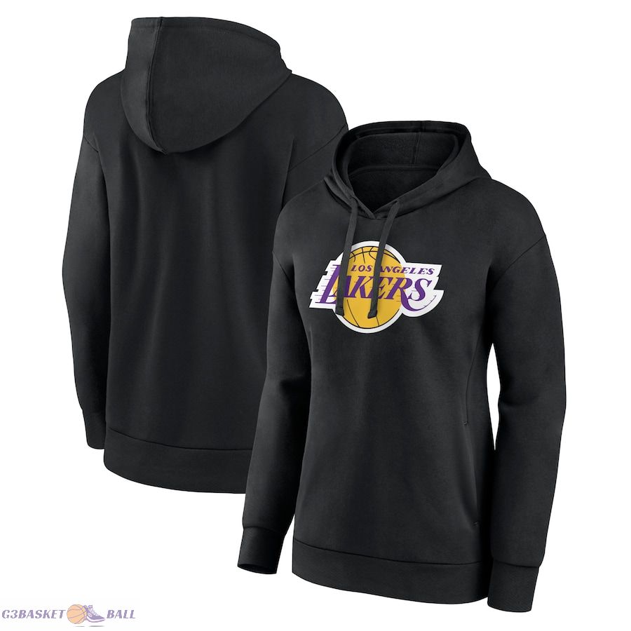 Women's Los Angeles Lakers Black Primary Logo Pullover Hoodie