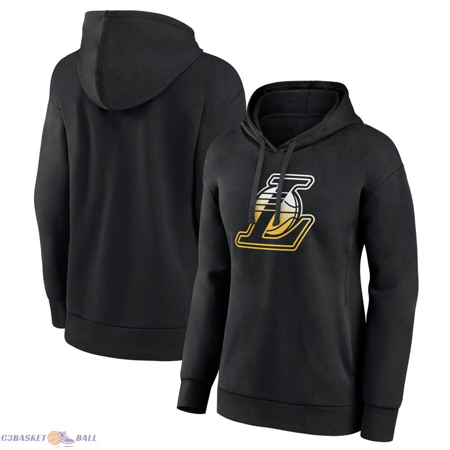 Women's Los Angeles Lakers Black Gradient Logo Pullover Hoodie