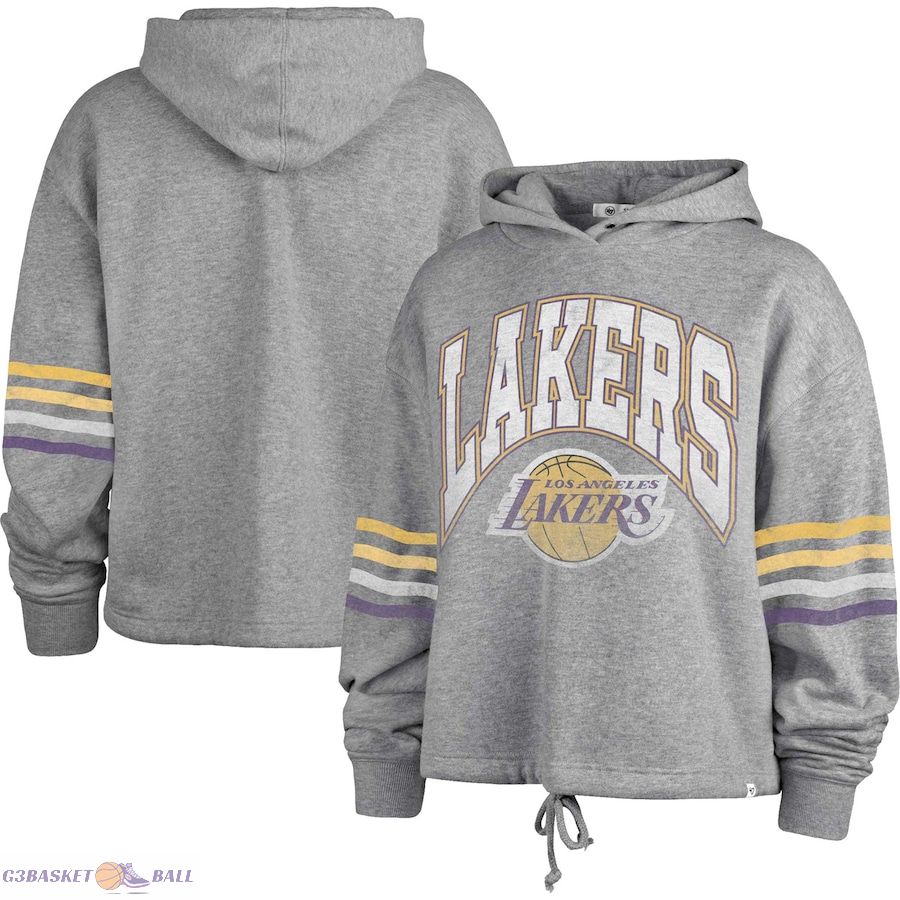 Women's Los Angeles Lakers '47 Gray Upland Bennett Pullover Hoodie