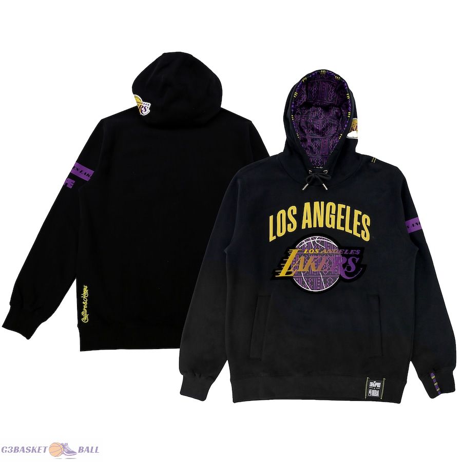 Unisex Los Angeles Lakers NBA x Two Hype Black Culture & Hoops Heavyweight Pullover Hoodie