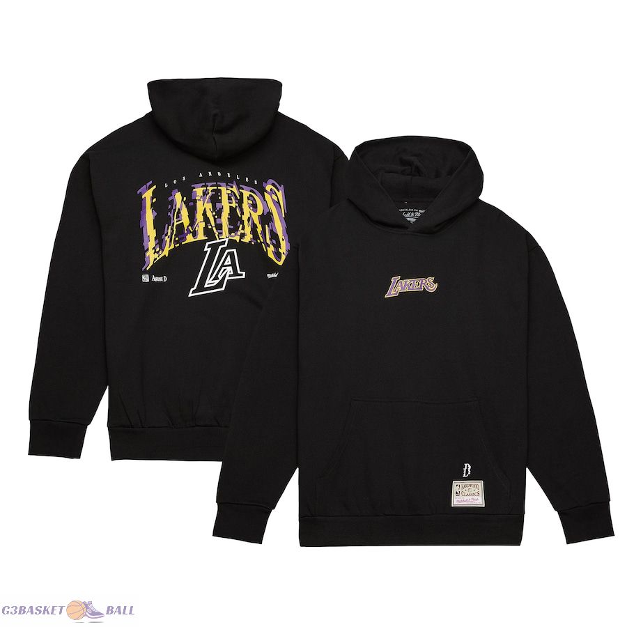 Unisex Los Angeles Lakers Black SUGA x NBA by Mitchell & Ness Capsule Collection Glitch Pullover Hoodie