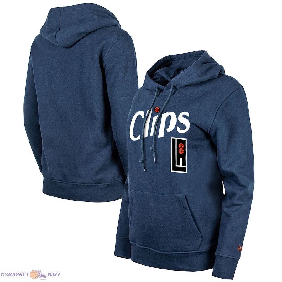 Women's LA Clippers New Era Navy 2023/24 City Edition Pullover Hoodie