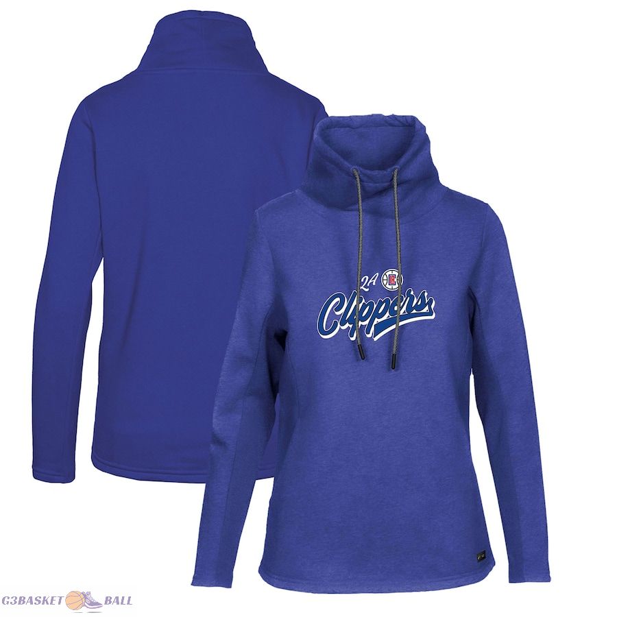 Women's LA Clippers Levelwear Royal Loop Retro Pullover Hoodie