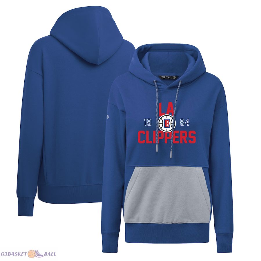 Women's LA Clippers Levelwear Royal Bonfire Pullover Hoodie