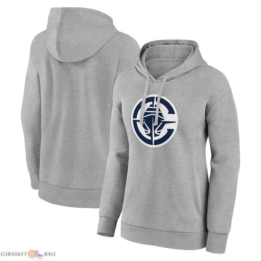 Women's LA Clippers Gray Primary Logo Pullover Hoodie