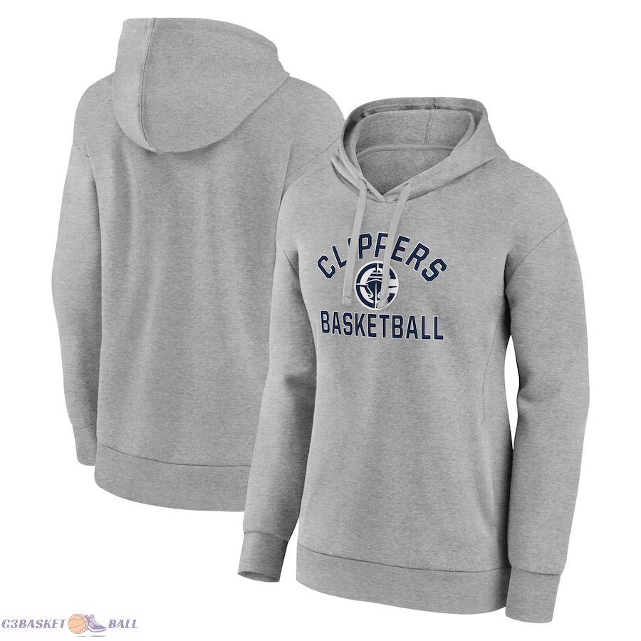 Women's LA Clippers Gray Overtime Pullover Hoodie