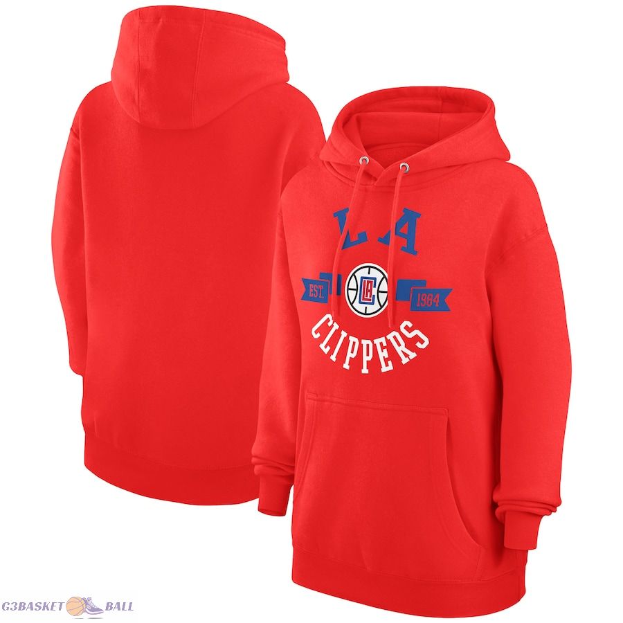 Women's LA Clippers G-III 4Her by Carl Banks Red City Pullover Hoodie