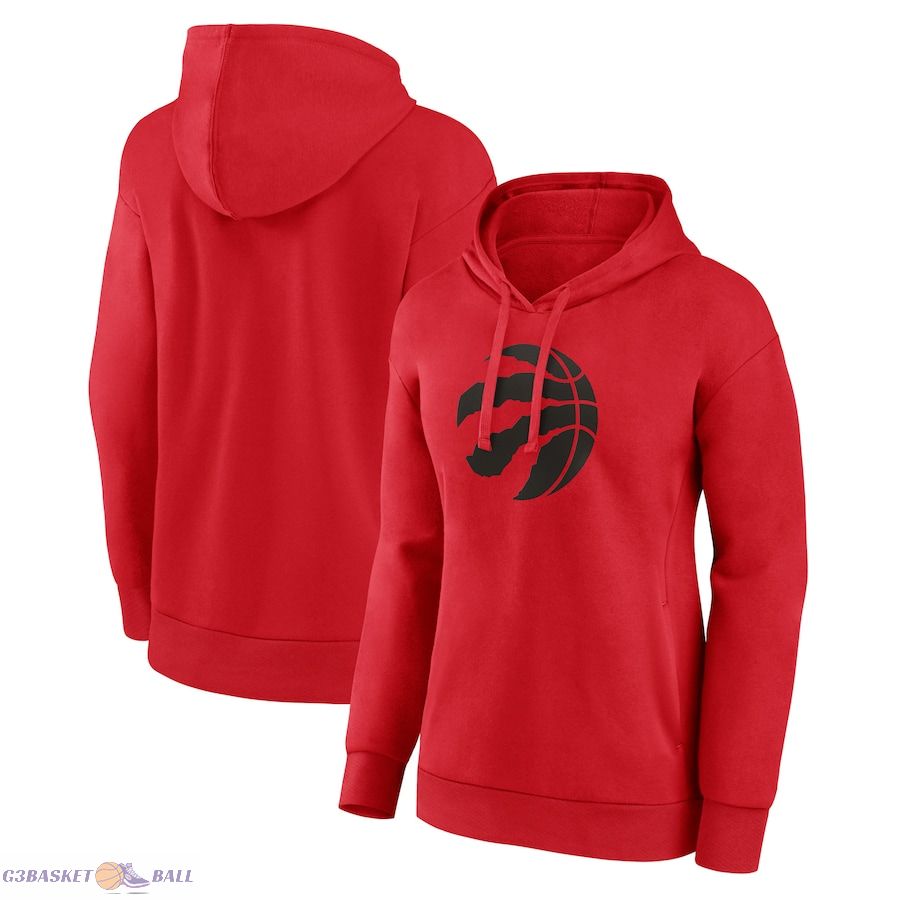 Women's Toronto Raptors Red Primary Logo Pullover Hoodie