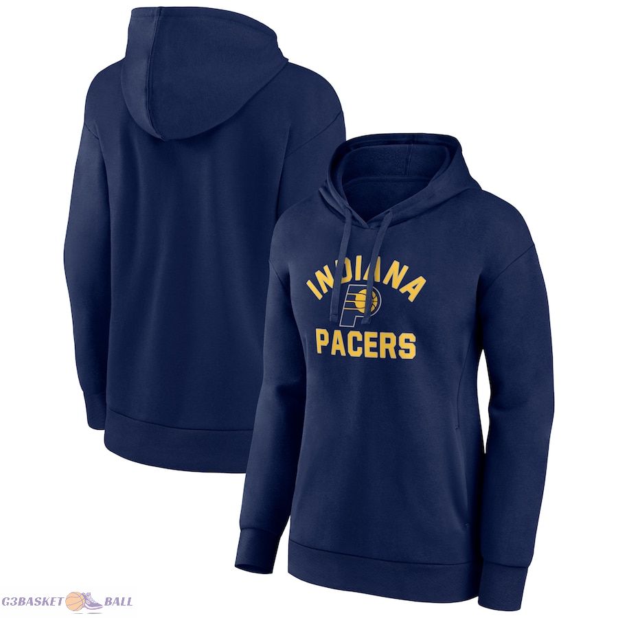 Women's Indiana Pacers Navy Overtime Pullover Hoodie