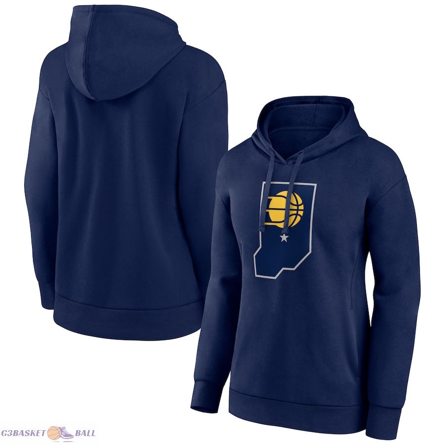 Women's Indiana Pacers Navy Alternate Logo Pullover Hoodie