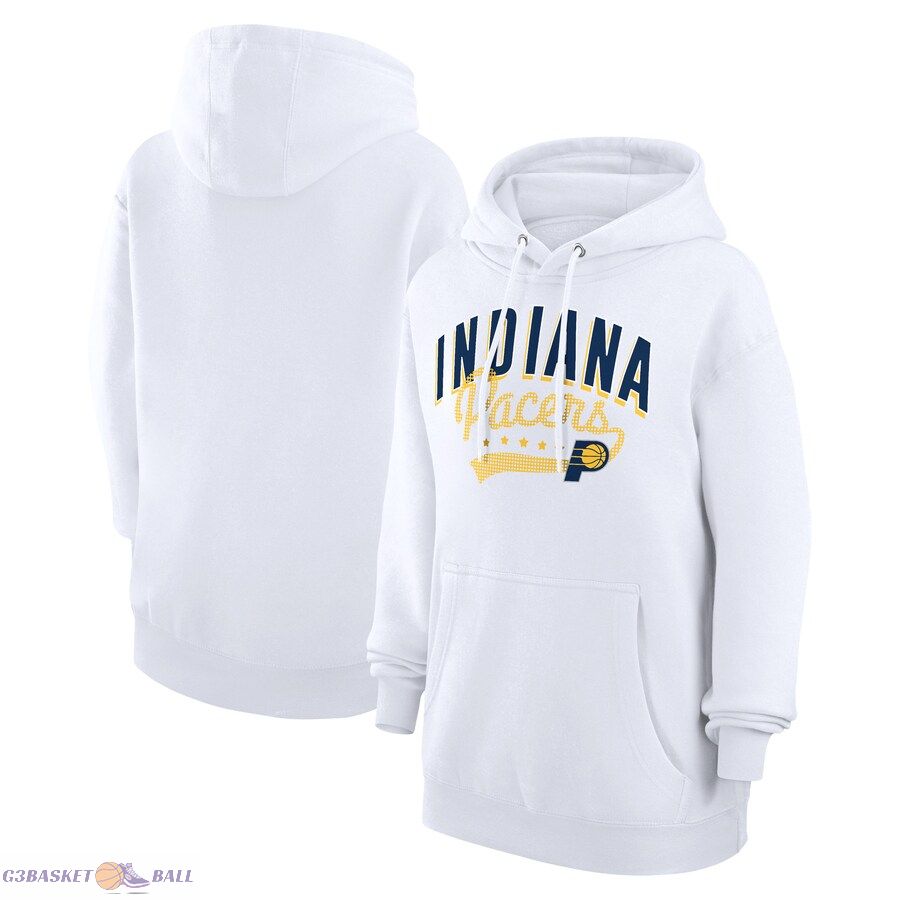 Women's Indiana Pacers G-III 4Her by Carl Banks White Filigree Logo Pullover Hoodie