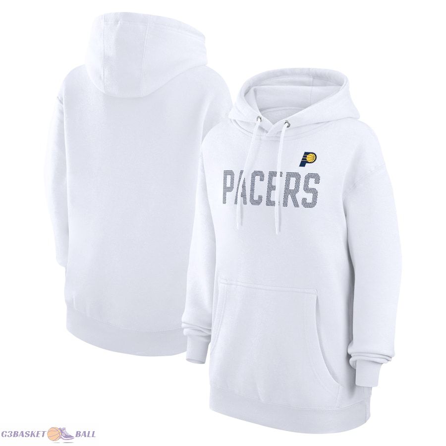 Women's Indiana Pacers G-III 4Her by Carl Banks White Dot Print Pullover Hoodie