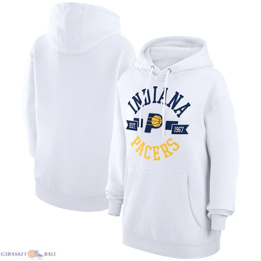 Women's Indiana Pacers G-III 4Her by Carl Banks White City Pullover Hoodie