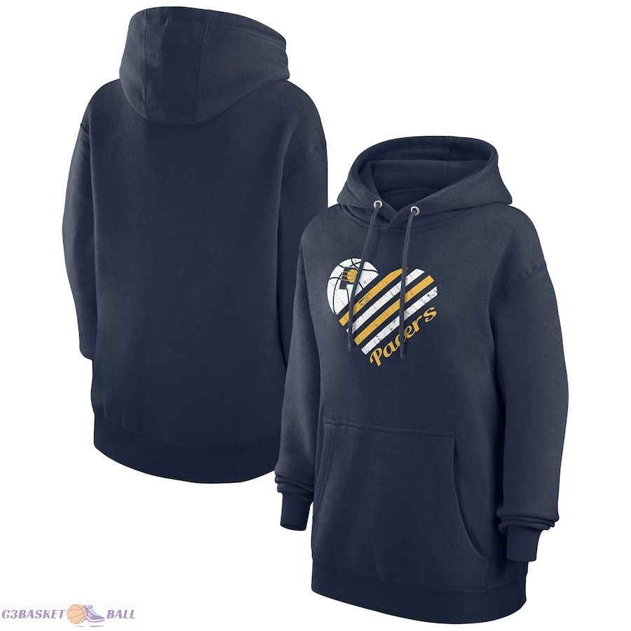 Women's Indiana Pacers G-III 4Her by Carl Banks Navy Heart Pullover Hoodie