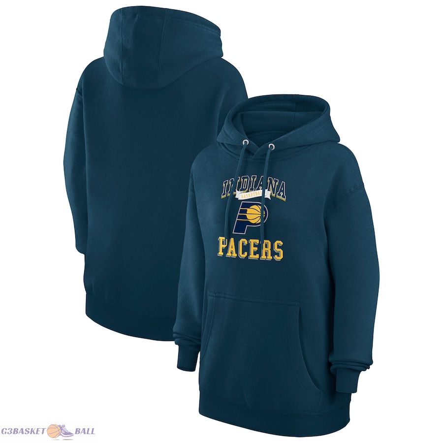 Women's Indiana Pacers G-III 4Her by Carl Banks Navy Graphic Fleece Pullover Hoodie