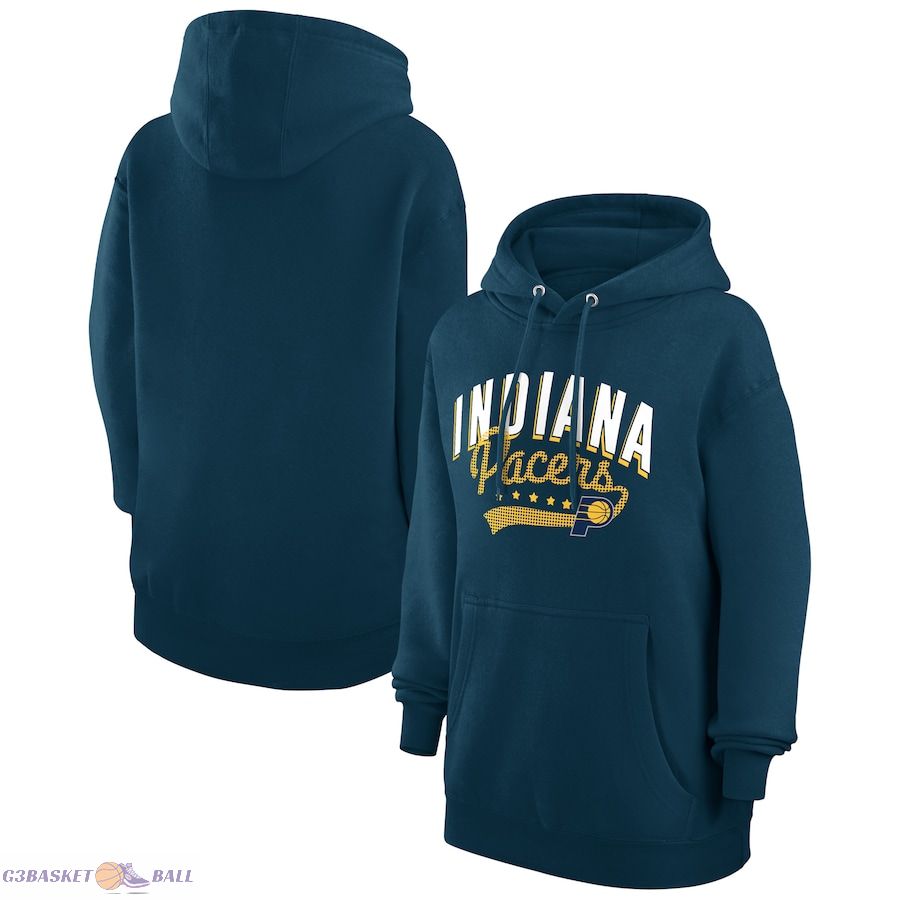 Women's Indiana Pacers G-III 4Her by Carl Banks Navy Filigree Logo Pullover Hoodie