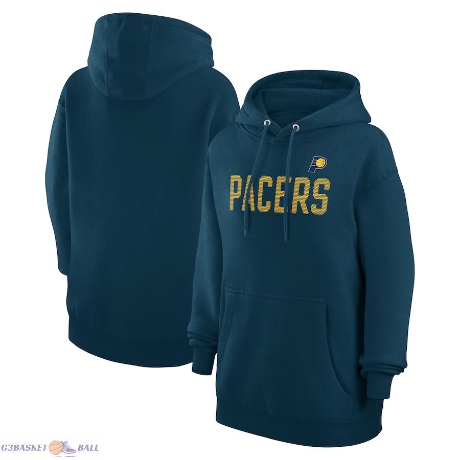 Women's Indiana Pacers G-III 4Her by Carl Banks Navy Dot Print Pullover Hoodie