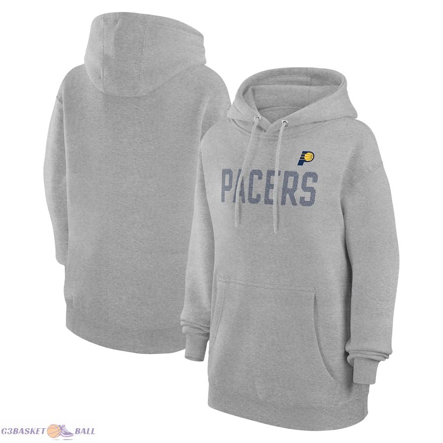 Women's Indiana Pacers G-III 4Her by Carl Banks Heather Gray Dot Print Pullover Hoodie