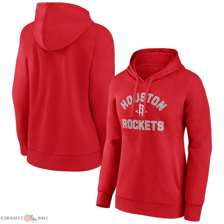 Women's Houston Rockets Red Overtime Pullover Hoodie