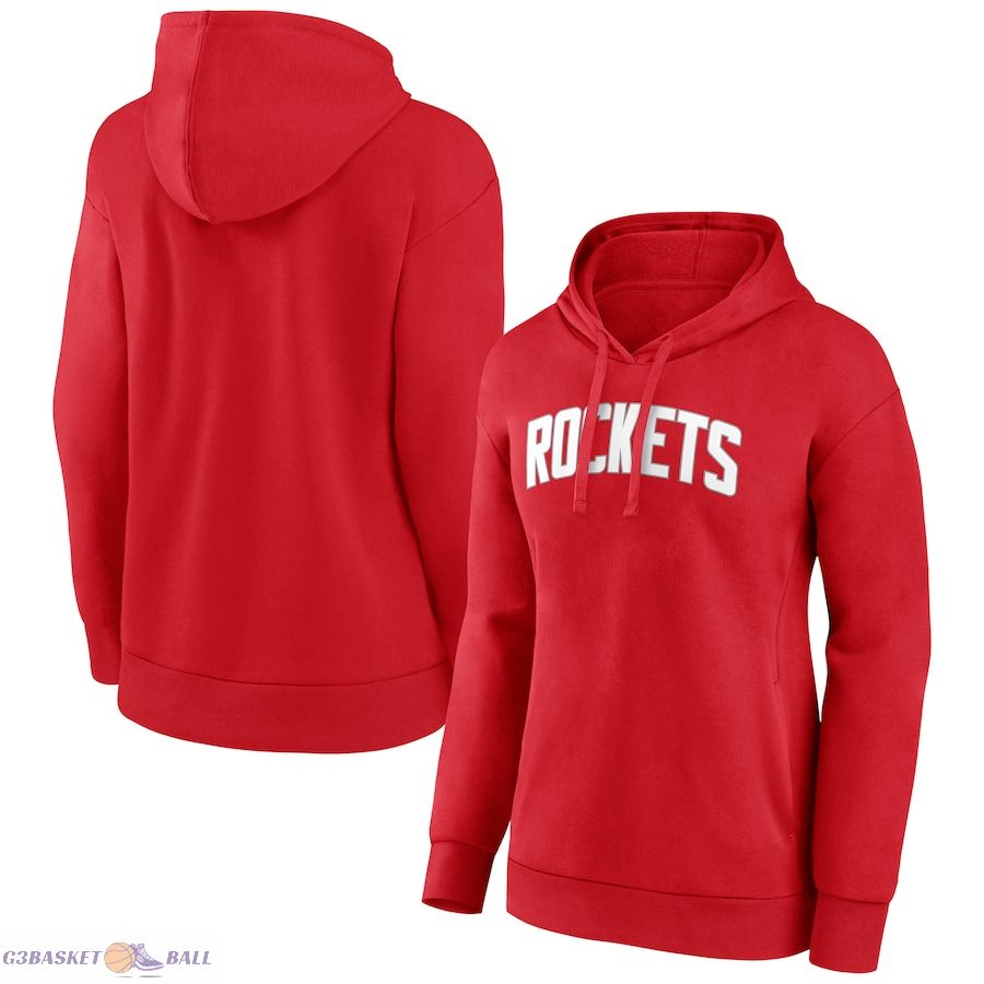 Women's Houston Rockets Red Alternate Logo Pullover Hoodie