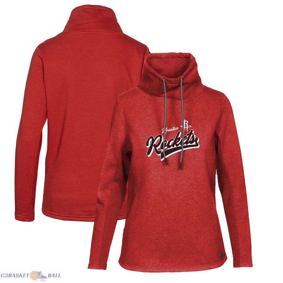 Women's Houston Rockets Levelwear Red Loop Retro Pullover Hoodie