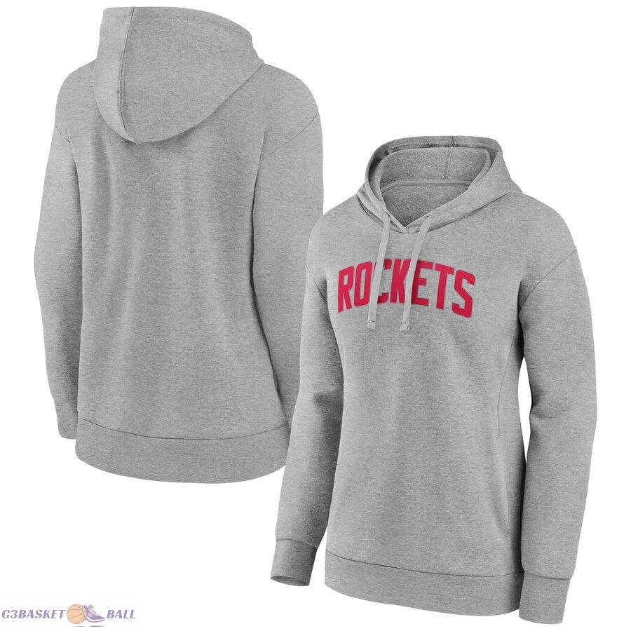 Women's Houston Rockets Gray Alternate Logo Pullover Hoodie