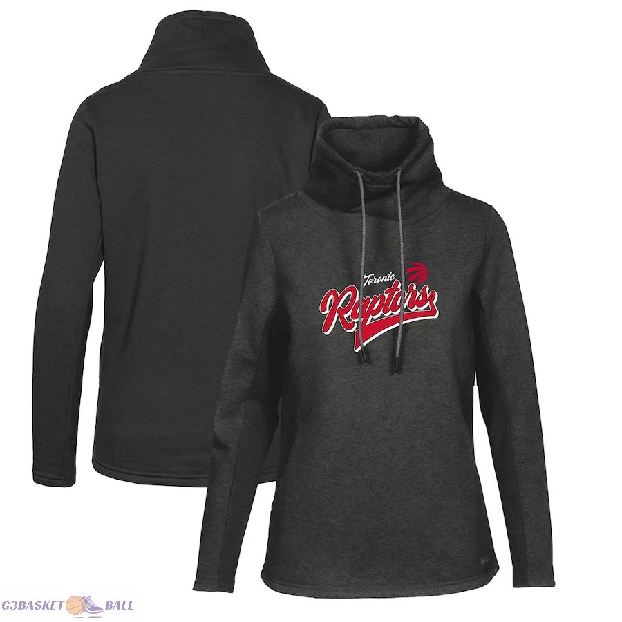 Women's Toronto Raptors Levelwear Black Loop Retro Pullover Hoodie