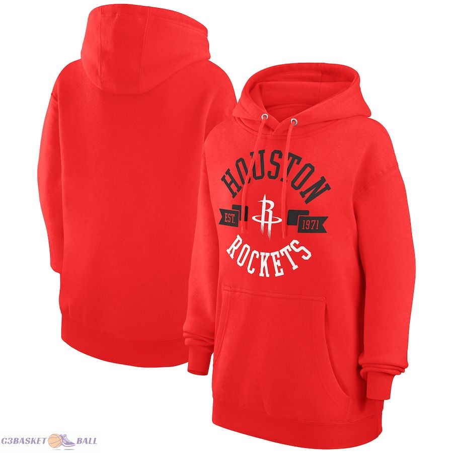 Women's Houston Rockets G-III 4Her by Carl Banks Red City Pullover Hoodie