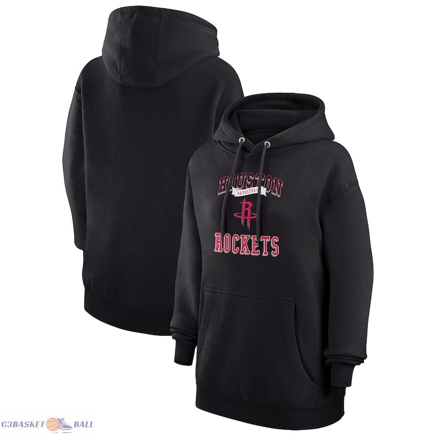 Women's Houston Rockets G-III 4Her by Carl Banks Black Graphic Fleece Pullover Hoodie