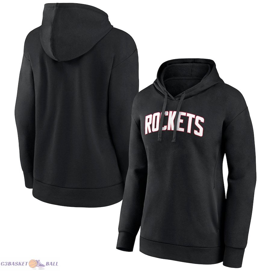 Women's Houston Rockets Black Alternate Logo Pullover Hoodie