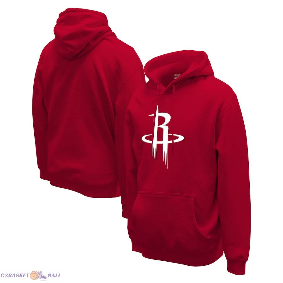 Unisex Houston Rockets Stadium Essentials Red Primary Logo Pullover Hoodie