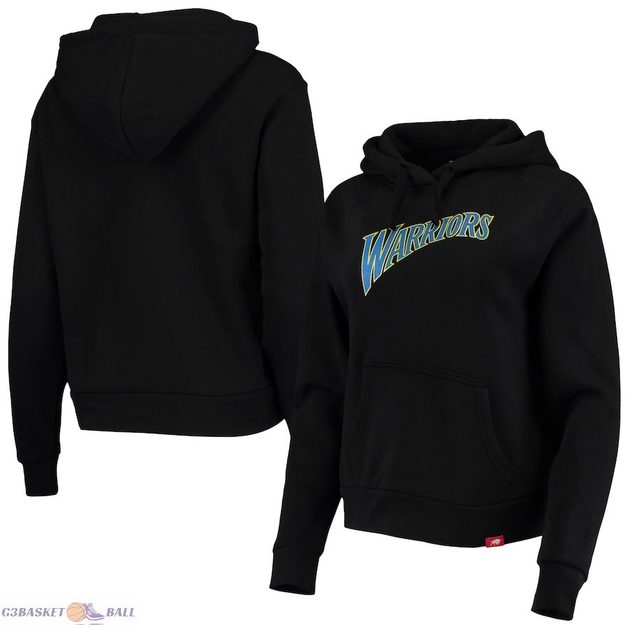 Women's Golden State Warriors Sportiqe Black Ava Tri-Blend Pullover Hoodie